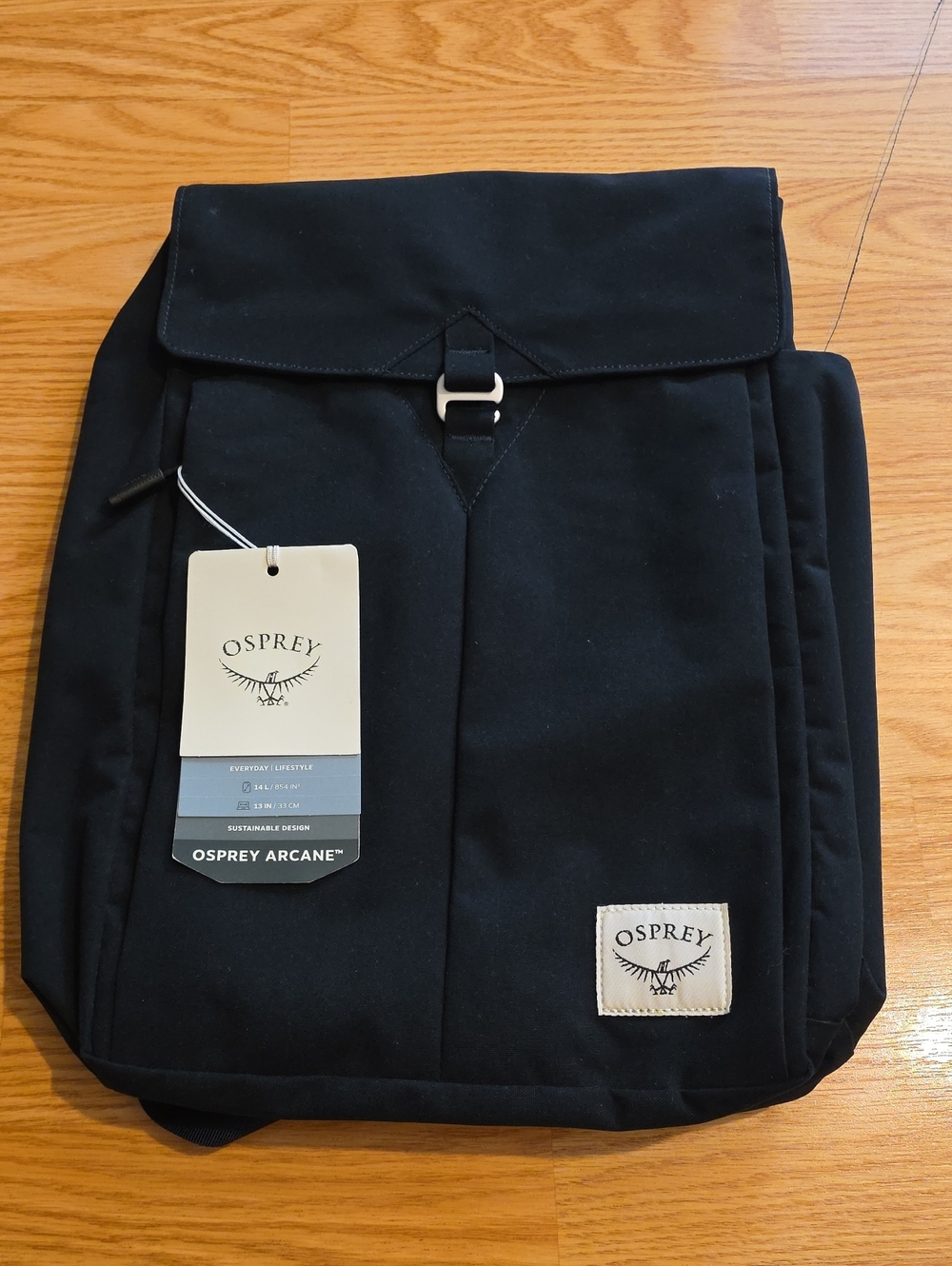 OSPREY ARCANE Black Flap-Top Men's Backpack